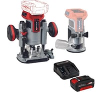 Фрезер аккумуляторный Einhell PXC TP-RO 18 Set Li BL, 18 В, 10-30 т/мин, цанга 6/8 мм + 1 акк. 4 Ач + ЗУ 3 А 4350410SET
