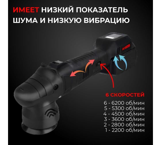Аккумуляторная эксцентриковая полировальная машинка A1 Li-ion Polisher 15 LIP15