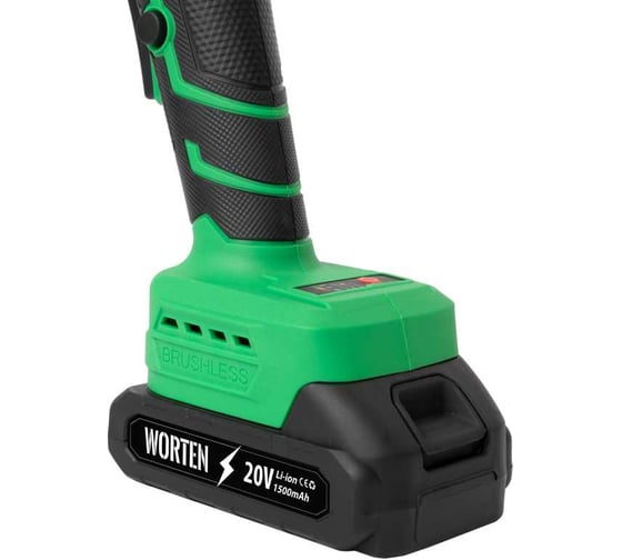 Угловая шлифмашина аккумуляторная WORTEN D125, 20В, 2х1.5 Ач, М14 КА-90000329