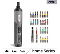 Отвертка аккумуляторная DELI DC161 (4В х 2Ач, 5Нм, 300об/мин, Type-C, набор бит 24 шт, кейс) 162802