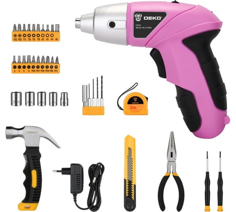 Аккумуляторная отвертка DEKO DKS4 и набор 36 Tools Kit 063-4109