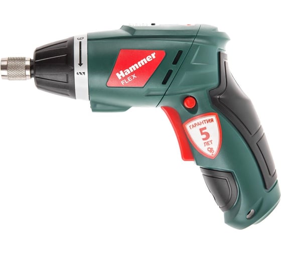 Аккумуляторная отвертка HAMMER Flex ACD3.6Li USB с набором бит 545454