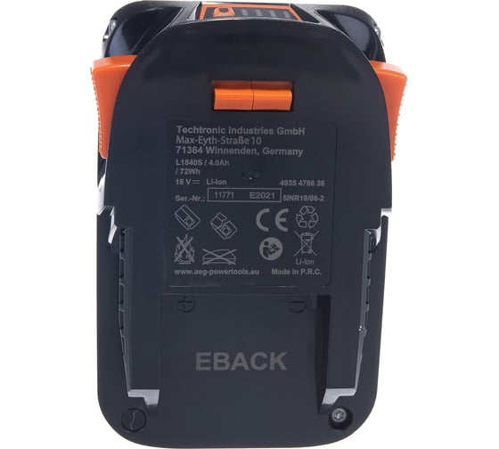 Аккумулятор L1840S AEG 4935478636 - выгодная цена, отзывы ...