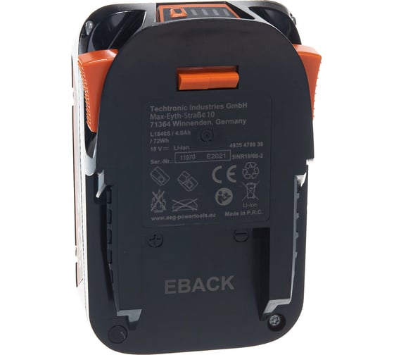 Аккумулятор L1840S AEG 4935478636 - выгодная цена, отзывы ...