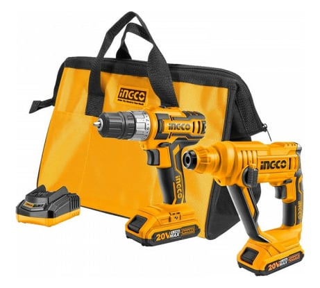 Набор INGCO INDUSTRIAL: дрель-шуруповерт и перфоратор CKLI2008