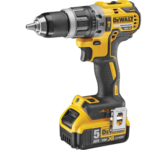 Набор аккумуляторный Dewalt DCK422P3, 18 В: дрель-шуруповерт DCD796 + шуруповерт DCF887 + УШМ DCG405 + перфоратор DCH273, с 3 АКБ 5 Ач и ЗУ, в 2 кейсах DCK422P3-QW