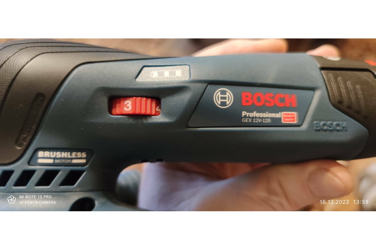 Аккумуляторная эксцентриковая шлифмашина BOSCH GEX 12V-125 0601372101