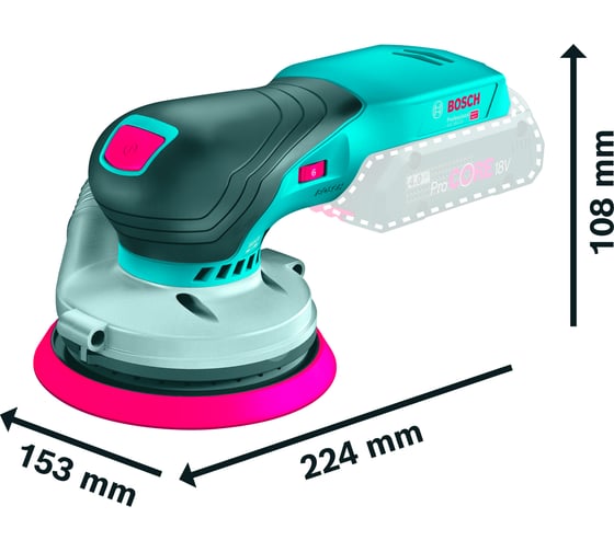 Аккумуляторная эксцентриковая шлифмашина BOSCH GEX 18V-125 0601372201
