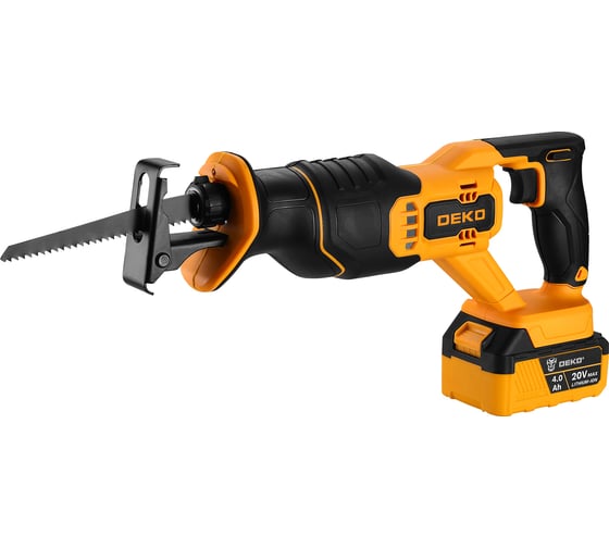 Сабельная пила аккумуляторная DEKO DKHS20 PRO, 20В, 1x4.0Ач 085-1126