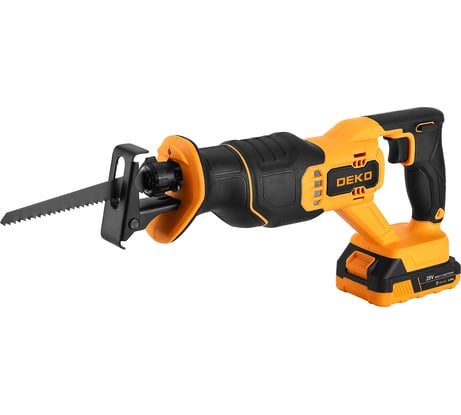 Сабельная пила аккумуляторная DEKO DKHS20, 20В, 1x2,5Ач 085-1127