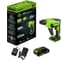 Перфоратор GreenWorks GD24SDS1, 24V, б/щет, 1.2 Дж, 4800уд/мин, 12 мм в бетоне, 1x2Ач, ЗУ, коробка 3803107VUA 8