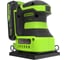 Плоская шлифовальная машина GreenWorks G24SS14, 24V, 115x140мм, 5500 об/мин, ампл. 1,6 мм, 1x2Ач,ЗУ, коробка 3100507VUA 6
