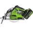 Дисковая пила GreenWorks GD24CS, 24V,б/щет, диск 185х20мм, 4500 об/мин, рез 63мм,1x4Ач,ЗУ, коробка 1500907VUB 1
