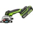 Угловая мини-шлифмашина GreenWorks GD24UCS, 24V, б/щет, 20000 об/мин,76 мм, рез 18 мм, 1x2Ач, ЗУ, коробка 3402007VUA 1