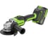 Угловая шлифовальная машина GreenWorks GD24AG, 24V, б/щет, 125 мм, 10500 об/мин,1x4Ач,ЗУ, коробка 3200207VUB 1