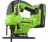 Лобзик GreenWorks GD24JS90, 24V, б/щет, 90мм, 0-3000/мин, 4 ст.маятник, LED, 1x2Ач, ЗУ, коробка 3601707VUA 15