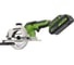 Дисковая мини пила GreenWorks G24MCS, 24V, б/щет, диск 120x9.5мм, 6500об/мин, рез 39мм, 1x2Ач, ЗУ, коробка 1501207VUA 1