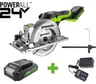 ДисковаяминипилаGreenWorksG24MCS,24V,б/щет,диск120x9.5мм,6500об/мин,рез39мм,1x2Ач,ЗУ,коробка1501207VUA