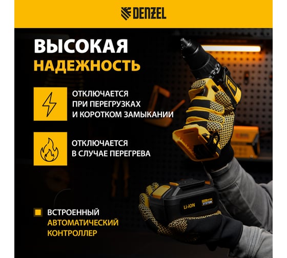 Батарея аккумуляторная IB-18-4.0 (4.0 Ач; 18 В; Li-Ion) Denzel 28434