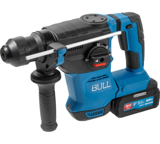 Аккумуляторный перфоратор BULL CBH 1826 Xcase, XLTpro, бесщеточный, 18 В, 2.6 Дж, 26 мм, 1x4 А*ч, з/у 1333735