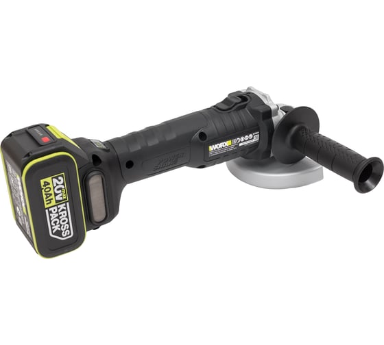 Аккумуляторная угловая шлифмашина WORX Professional WU809.3