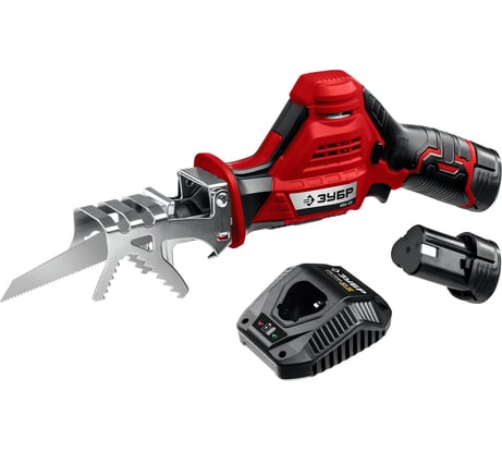 Сабельная пила ЗУБР 12В, 2 АКБ 2Ач, в коробке СПЛ-125-22