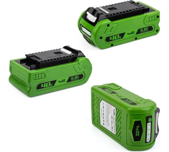 Аккумулятор для Greenworks TopON 40В, 5Ач, Li-ion, PN: G40B4 TOP-GW-40-5.0 1