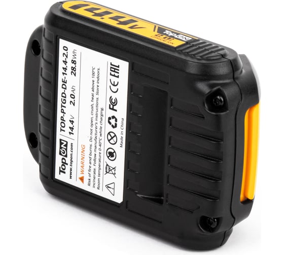 Аккумулятор для DeWalt TopON DCB 14.4В, 2.0Ah, Li-ion, PN: DCB143 TOP-PTGD-DE-14.4-2.0