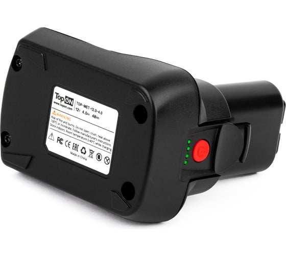 Аккумулятор TopON для Metabo 12V 4.0Ah (Li-ion) PN: 625585000 TOP-MET-12.0-4.0
