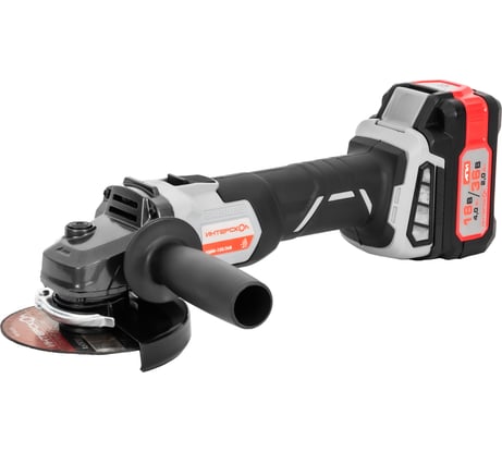 Бесщеточная аккумуляторная угловая шлифмашина Интерскол УШМ-125/36В Li-ion АПИ (кейс, 2 аккум. 2,0Ач, ЗУ) 816.2.2.70