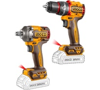 Набор аккумуляторного инструмента INGCO 20В 2 шт INDUSTRIAL CKLI20275