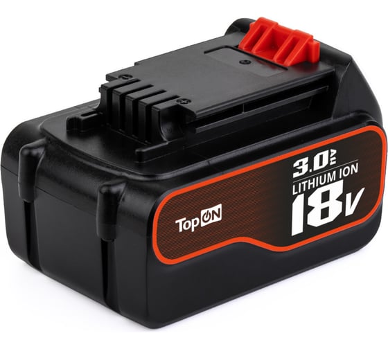 Аккумулятор для Black & Decker TopON 18В, 3.0Ah, Li-ion PN: BL4018-XJ TOP-BD-18-3.0