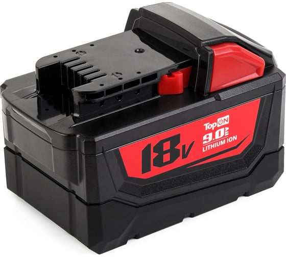 Аккумулятор TopON для Milwaukee 18V 9.0Ah (Li-ion) PN: M18 B9 TOP-MIL-18-9.0