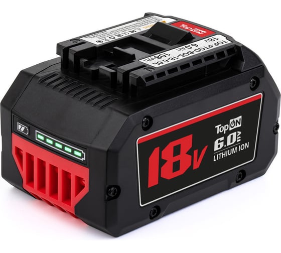 Аккумулятор TopON для Bosch 18V 6.0Ah (Li-ion) PN: 2607336171 TOP-PTGD-BOS-18-6.0