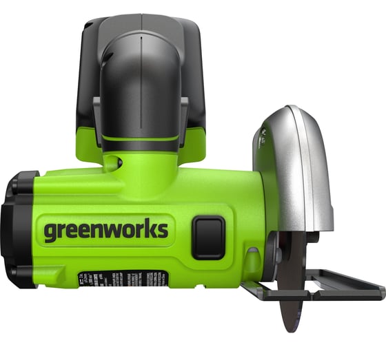 Угловая мини-шлифмашина аккумуляторная GreenWorks GD24UCS, 24В, б/щет., 20000 об/мин, 76 мм, рез 18 мм, без АКБ и ЗУ 3402007