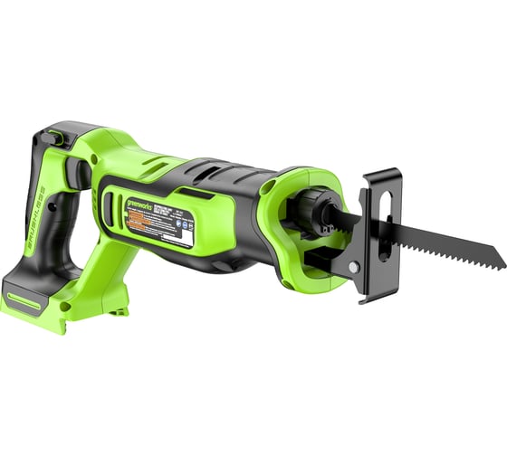 Пила сабельная аккумуляторная GreenWorks GPT-BLRS-1, 24В, б/щет., 0-3000 об/мин, рез 115 мм дер., без АКБ и ЗУ 1200607