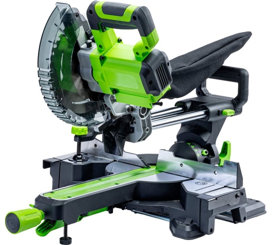 Торцовочная пила аккумуляторная GreenWorks GD24MS216, 24В, б/щет., 4800 об/мин, 216x30 мм, рез 65х310 мм, протяжка, без АКБ и ЗУ 1501707