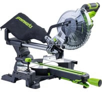 Торцовочная пила аккумуляторная GreenWorks GD24MS216, 24В, б/щет., 4800 об/мин, 216x30 мм, рез 65х310 мм, с 1хАКБ 4Ач и ЗУ 1501707UB