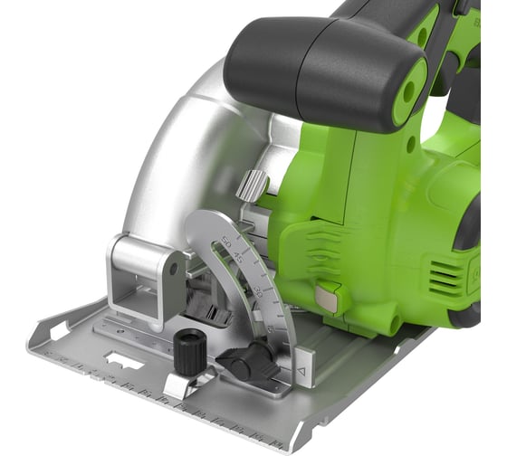 Дисковая пила аккумуляторная GreenWorks GD24CS165, 24В, б/щет., 165х20мм, 4800 об/мин, рез 57 мм, без АКБ и ЗУ 1501607