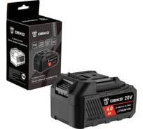 Аккумулятор DEKO R-UNV4.0 ULTRA+, Li-ion, 20В, 4.0А_ч, с повышенной токоотдачей 083-1017