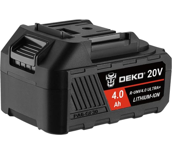 Аккумулятор DEKO R-UNV4.0 ULTRA+, Li-ion, 20В, 4.0А_ч, с повышенной токоотдачей 083-1017