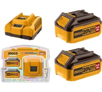 Набор аккумуляторов и зарядки INGCO Li-ion 4.0 Ач INDUSTRIAL FBCPK1424