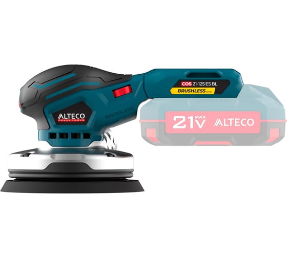 Бесщеточная аккумуляторная эксцентриковая шлифмашина ALTECO COS 21-125 ES BL Solo 78002