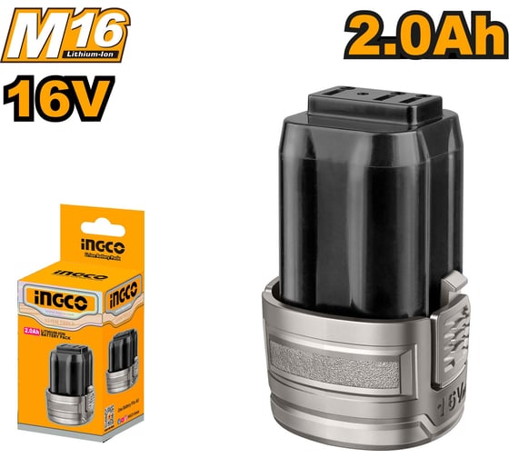 Аккумуляторная батарея INGCO Li-Ion 16 В 2 Ач INDUSTRIAL FBLI1620