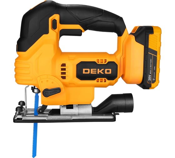 Лобзик аккумуляторный DEKO DKJS20V Max в кейсе, 20В, 2x3.0Ач 085-1329