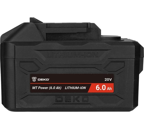 Аккумулятор DEKO MT Power Li-ion, 20В, 6.0А*ч, с повышенной токоотдачей, разъём UNV 084-1066