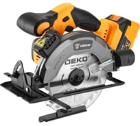 Дисковая (циркулярная) пила аккумуляторная DEKO DKCS20DA, 20В, 165мм, 1x4.0Ач 085-1155