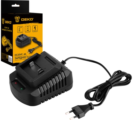 Зарядное устройство DEKO DC20VF (20В, 4А, тип АКБ BL18) 085-1200 1