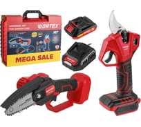 Набор аккумуляторного инструмента WORTEX ALL1 XLT SET: мини-пила + секатор, в чемодане 956622 1329851