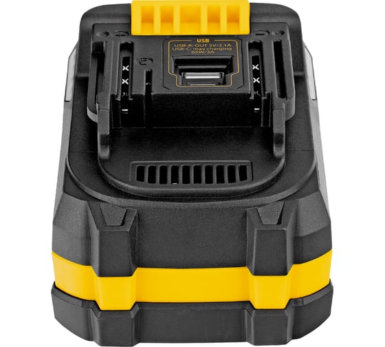 Батарея аккумуляторная Denzel BH-20-6.0, Li-Ion, USB, 20 В, 6.0 Ач 28446